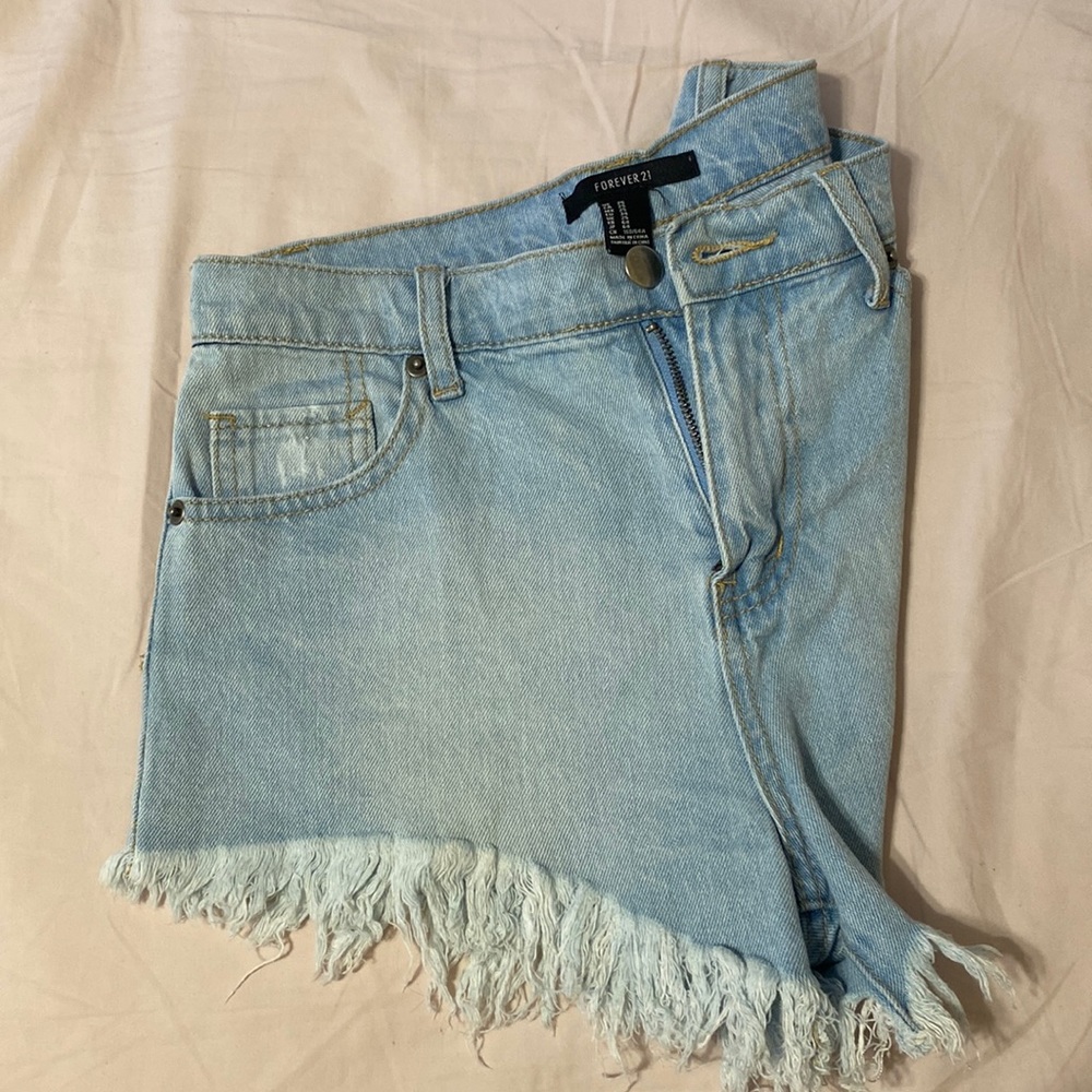 Forever 21 cutoff faded denim short shorts